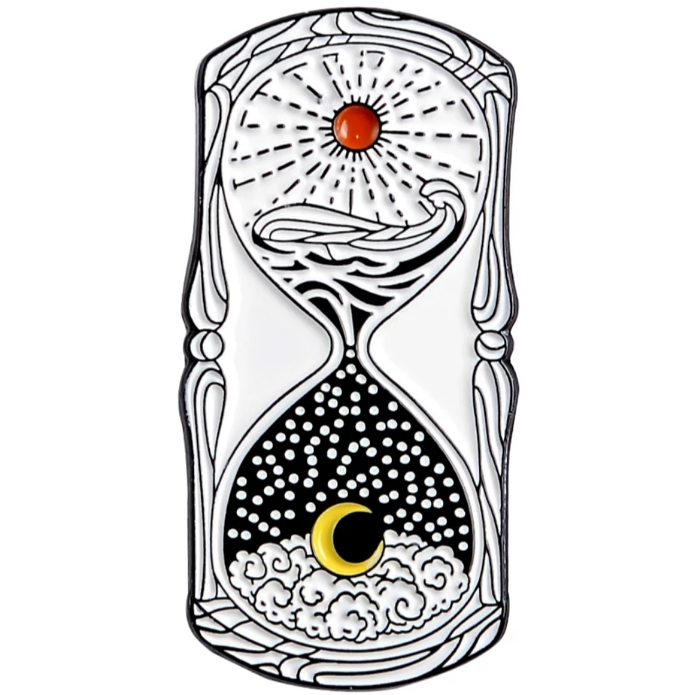 3/$15 Celestial hourglass enamel pins